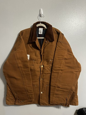 #ad #ad Vntg Carhartt 6BLC Blanket Lined Chore Coat Brown Jacket USA Made Size 54 NOS $150.00
