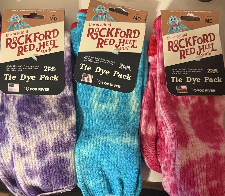 Meias Tied Dye Original Rockford Salto Vermelho Macaco Adulto Médio 2 pares AZUL - Imagem 2 de 3