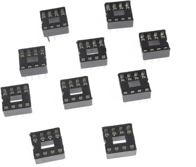 10PCS 8 Pin DIP IC Socket, DIP Integrated Circuit IC Chip Socke Size: 8P 10PCS