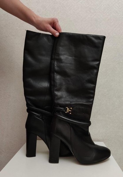 Women Dune Boots Black Leather 38