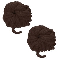 2 StüCk Chunky Garn Dickes Flauschiges Garn (Kaffee, 30 Yards/27M)