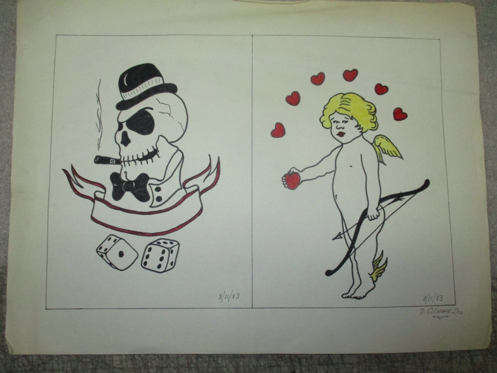 VINTAGE TATTOO FLASH 1980'S FROM BROOKLYN BASED ARTIST DAVID CUTRONE - product detail image 5
