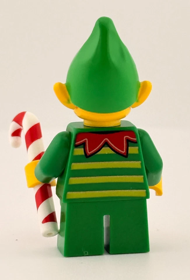 LEGO Minifigura de Elfo de Navidad con Bastón de Caramelo Nuevo 2025 BAM Foto 2 de 2