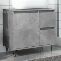 Waschbeckenunterschrank Betongrau 65X33X60 Cm Holzwerkstoff BadmöBel
