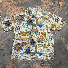 VINTAGE HAWAIIAN HOT SONG OF HAWAII RAYON ALOHA HAWAIIAN SHIRT SIZE S/M