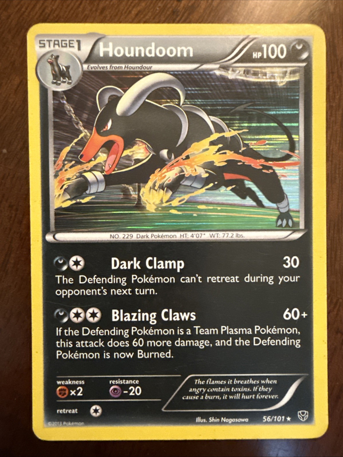 Houndoom 56/101 Plasma Blast Holo NM