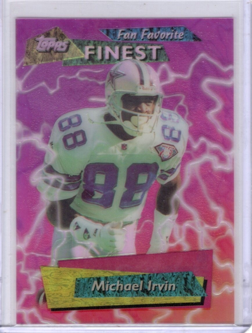 1995 Topps Finest Fan Favorite Michael Irvin #FF10 Dallas Cowboys