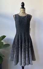 NWT Eliza J Black and White Fit and Flare Dress Size 12