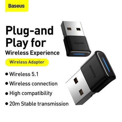 Baseus Usb Bluetooth Adapter Bluetooth 5.1 Music Audio Receiver Transmitter Pc