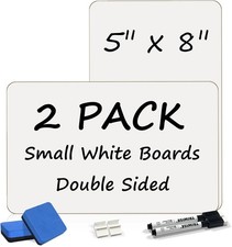 Portable Small White Board 5"x8" for Students, Personal Whiteboard Mini