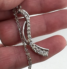 14K white gold & Diamonds Journey necklace 18