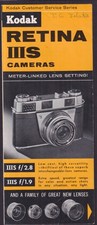 Kodak Retina IIIS Cameras folder F/2.8 F/1.9 1959