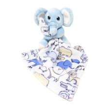 Little Beginnings Blue Elephant Plush Lovey Security Blankie
