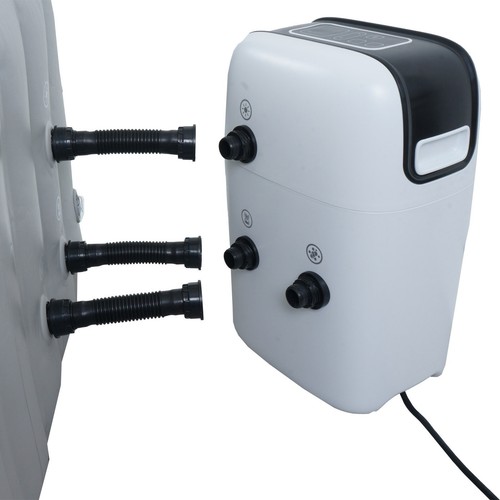 Whirlpool HWC-N97, Outdoor heizbar aufblasbar Pumpe PVC, eckig 198cm grau-blau - Bild 3 von 9