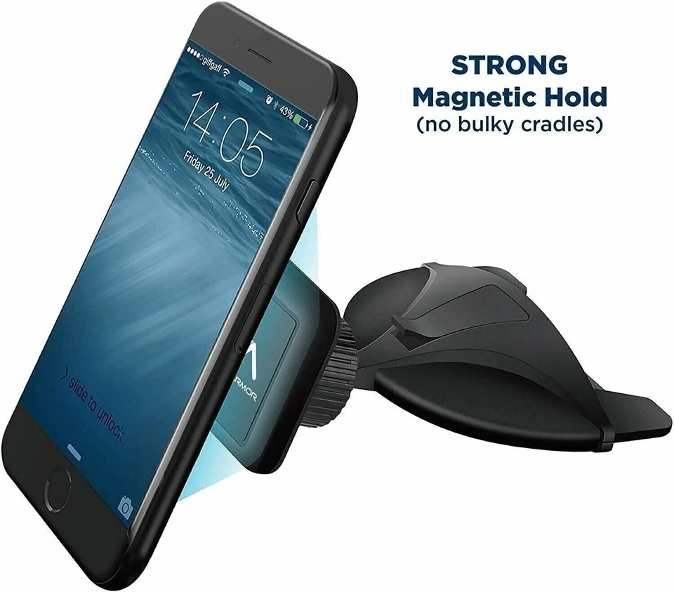 Tech Armor Universal Magnetic CD Slot Car Mount, One Touch Quick Snap, for... - Image 3 of 4