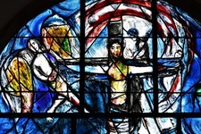 Photo A2 Tudeley, All Saints Church: Marc Chagall east window 3 (detail) c2017