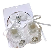 Baby Newborn Girl Headpiece And Soft Soles Shoes For Special Occasion