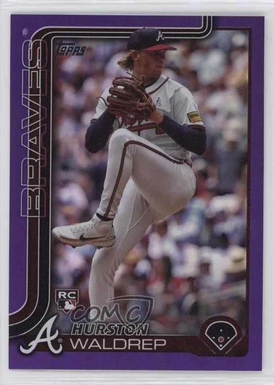 2025 Topps Series 1 Purple Rainbow 115/250 Hurston Waldrep #253 Rookie RC 11nq