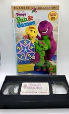 Barney - Barneys Fun and Games VHS Tape 1996 Classic Collection Cartoon Film