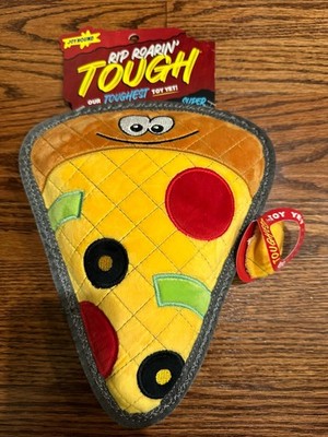 Joyhound Dog Toy Durable Squeaky Pizza Slice Rip Roarin' Tough
