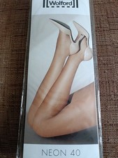 Wolford Neon 40 Knee Highs Medium Large Mocha Super Rare Limited Production