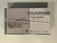 New Glacier Bay Aragon 4  Centerset 2 Handle Laundry Faucet Chrome HD67849-0A01
