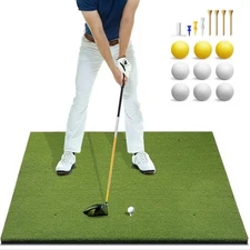 BLTEND GOLF MATS PRACTICE OUTDOOR/INDOOR - GREEN (5X3FT, 21MM THICKENED)