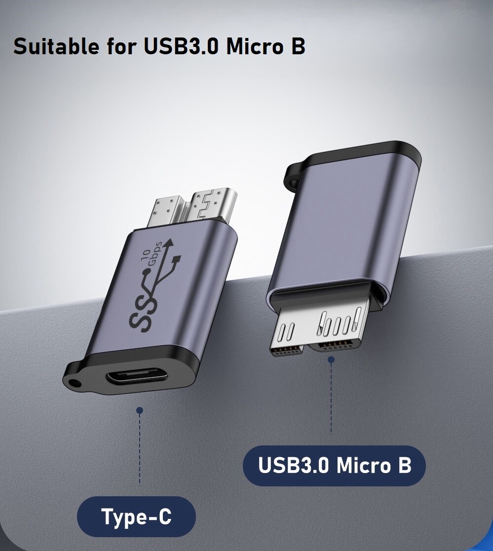 3pack Micro-B to USB 3.0 Adapter for USB External Hard Drive Data Sync Connector