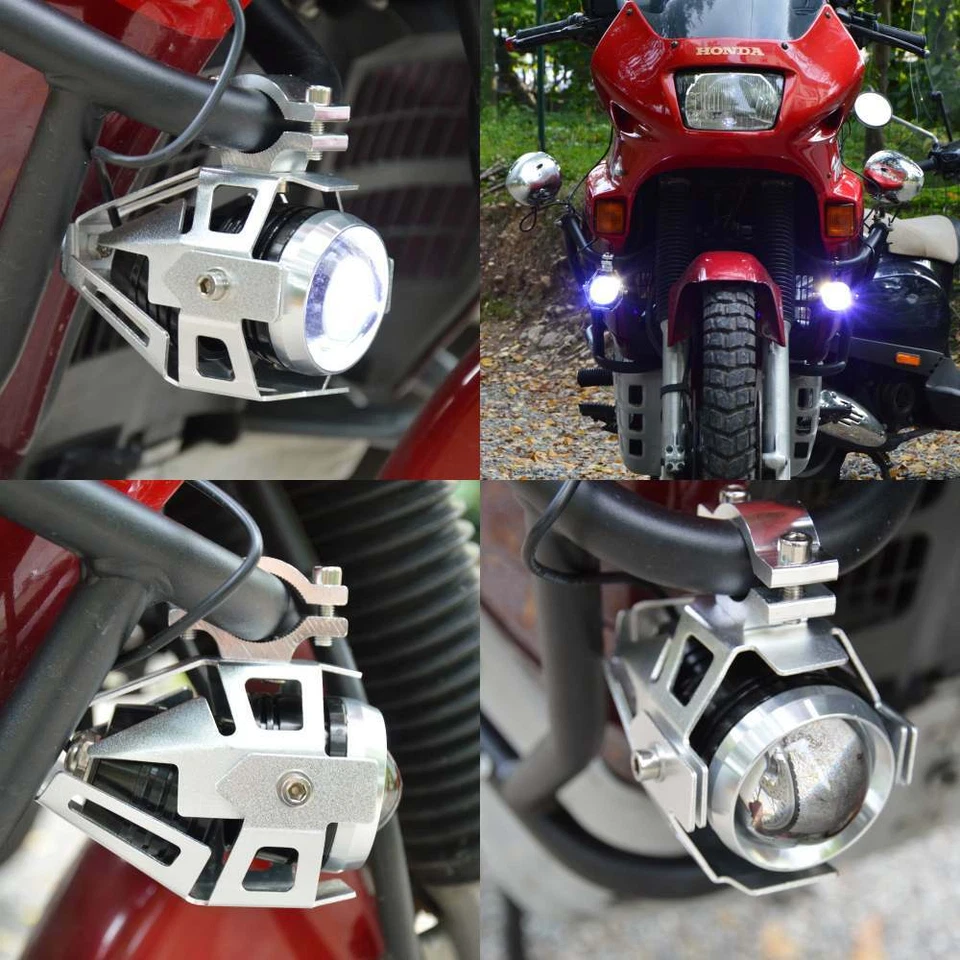 COPPIA FARETTI SUPPLEMENTARI ARGENTO LED 15W TRIUMPH TIGER XC EXPLORER 1215 800 Foto 2 de 3