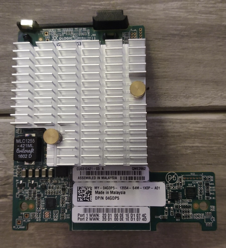 Carte mezzanine lame FC Fibre Channel Dell QME2662 2 PORTS 16 Go M630 4GDP5 04GDP5