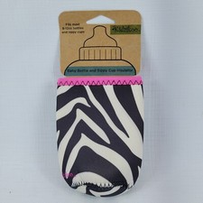 Kidzikoo Zebra Baby Bottle  Sippy Cup Insulator Neoprene Fits 8 - 12 oz NEW