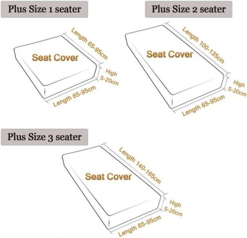 1/2/3 Sitzer Samt Sofa Sitz Kissenbezug Stretch Schonbezüge Couch Schoner - Bild 104 von 107