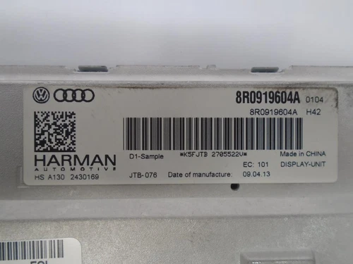 8R0919604A Pantalla Multifuncion para AUDI A5 SPORTBACK (8T) 2018 676919 - Imagen 2 de 10