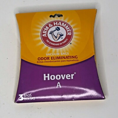 Arm and Hammer Vacuum Bags Hoover A Odor Eliminating 3 Bags NEW