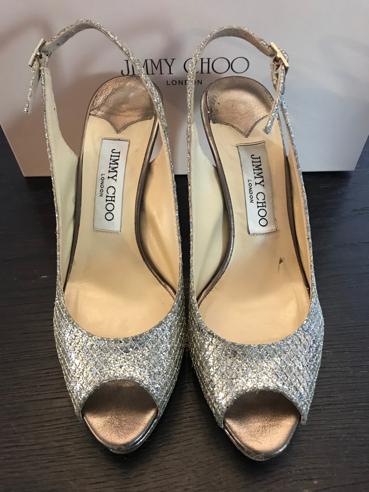champagne slingback shoes