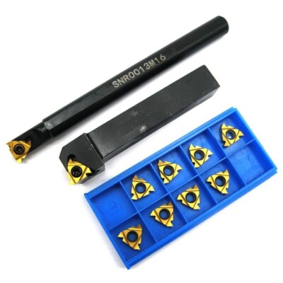 12 Pcs 1/2 - 5/8 Boring Bar Lathe Internal Threading Inserts Turning Tool Holder