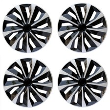 Black Silver Set 4pcs Fit For Toyota Echo 2004-2008 14 Hubcaps Wheel Covers
