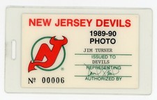 New Jersey Devils Season Photo Pass for 1989-90  Regular Season