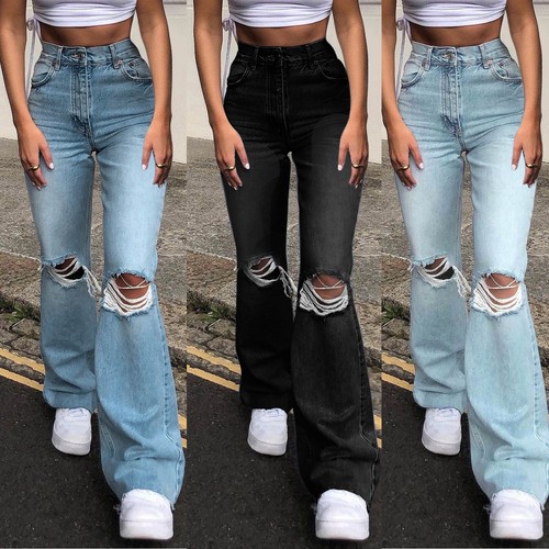 ripped bell bottom jeans