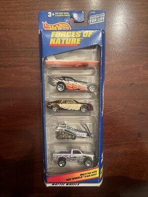 1998 HOT WHEELS FORCES OF NATURE GIFT PACK 5 CAR SET NEW UNOPENED BOX FREE SHIP