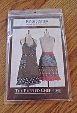 Indygo Junction Ruffled Chef Apron Pattern Unopened/Uncut - NEW  - -    350(pl)