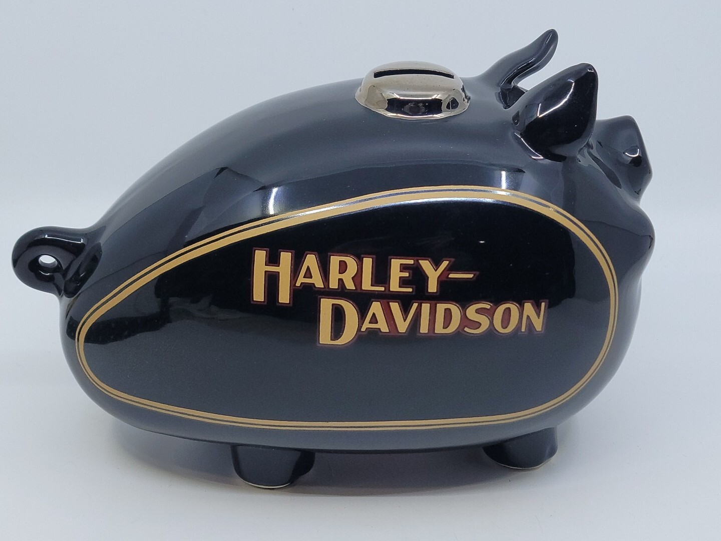 Harley Davidson Motorcycles Gas Tank Porcelain Large Piggy Bank 9940082V RARE eBay