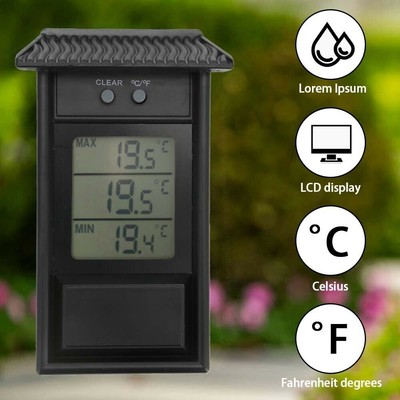 Digital Thermometer Home Indoor Outdoor Temperature Monitor -20~50  Maximum And
