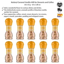 Kotanyi Caramel-Vanilla Mill for Desserts, Coffee Easy Use Grinding Head 53gx10