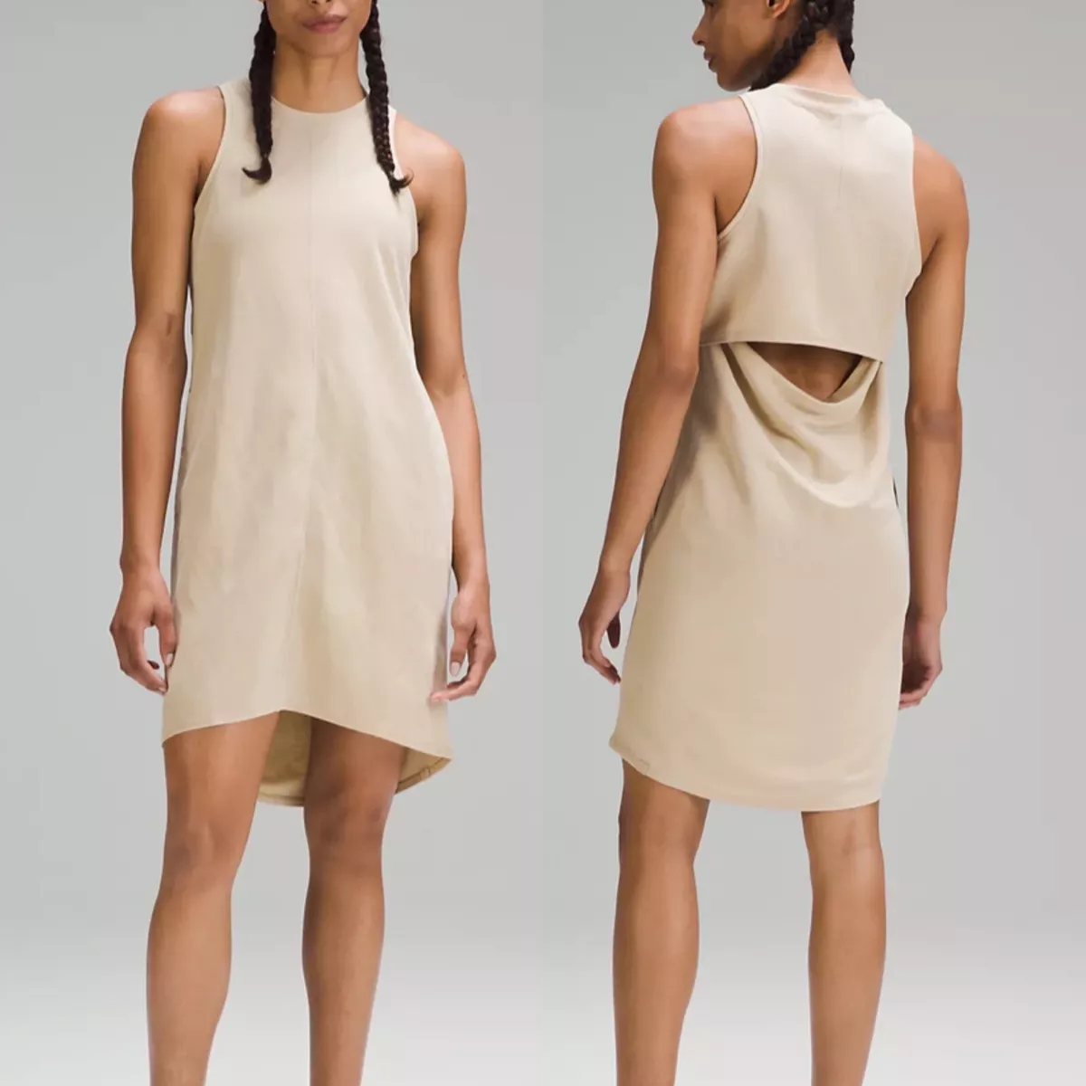 Tan tank dress top