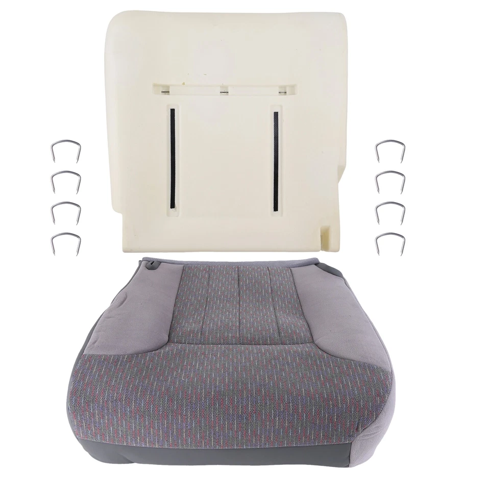 Funda de asiento de tela gris y cojín de espuma para 94-97 Dodge Ram 1500 2500 Foto 4 de 4