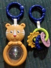 Fisher-Price Plastic Replacement 2 HANDY TOYS Fisher Price Lion Rattle  Rings
