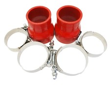 Two Reducer 2 12 To 2 Silicone Hose 2.5-2 Reducer Coupler Red With 4 T Bolts Two Reducer 2 12 To 2 Silicone Hose 2.5-2 Reducer Coupler Red With 4 T Bolts