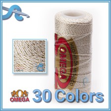 NYLON NO.3 Metallic by Omega - Strong 100 Nylon String Cord for Fine Crochet