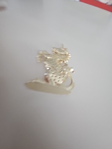 Vintage Torino 1980s Yellow Metal Unicorn Earring Jewelry Holder Tree Display - 第 7/11 張圖片